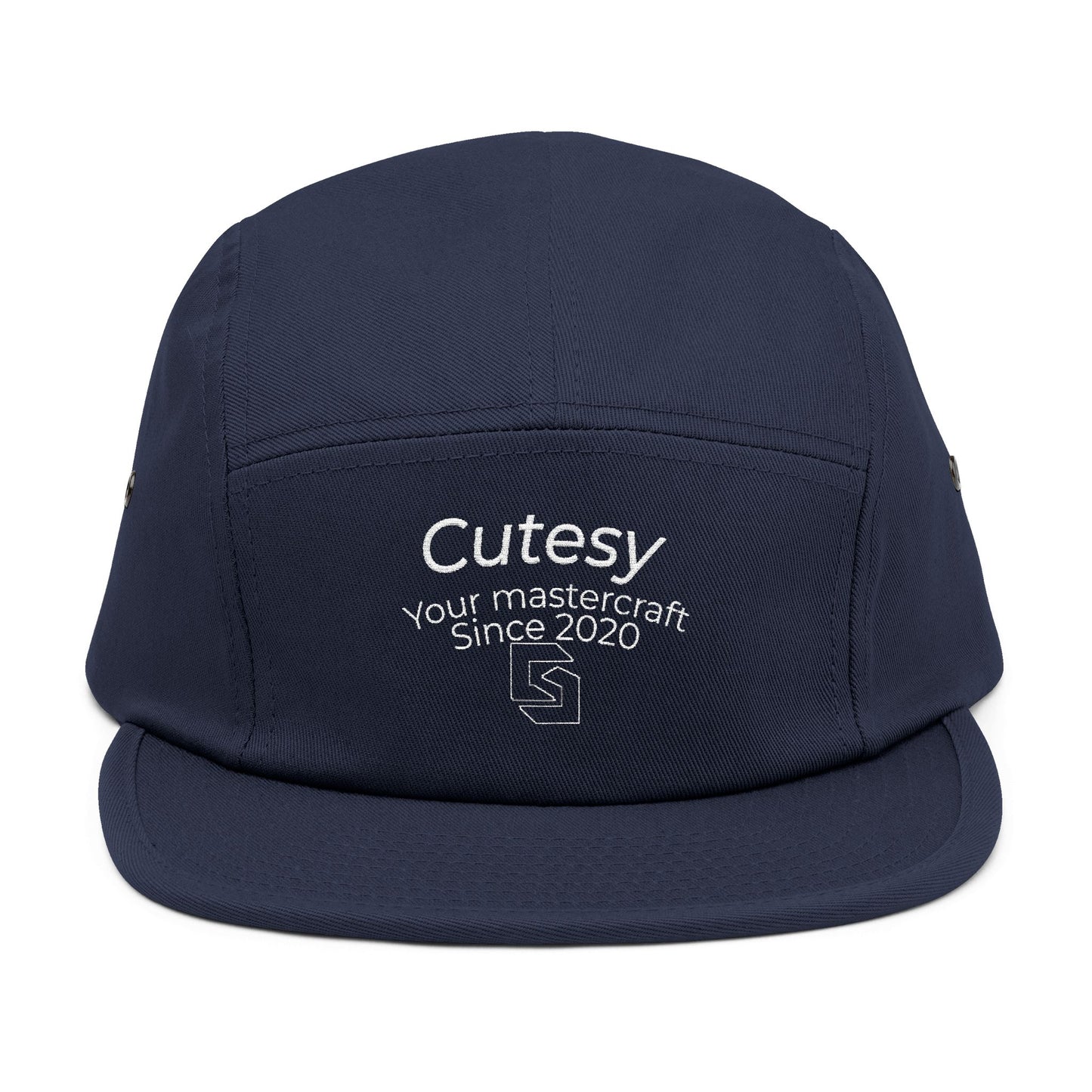 Cutesy Crest 5-Panel Cap — Navy (Since 2020 Embroidery)