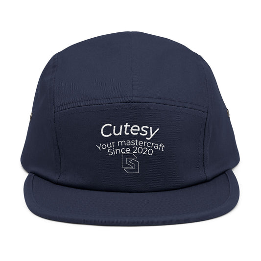 Cutesy Crest 5-Panel Cap — Navy (Since 2020 Embroidery)