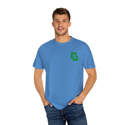 Cutesy Comfort Colors® Garment-Dyed Tee — Monogram Front & Vertical Back Print