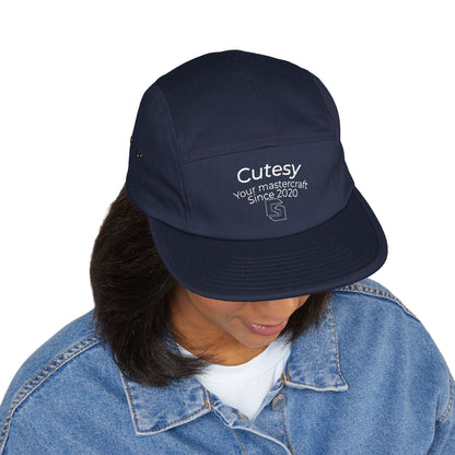 Cutesy Crest 5-Panel Cap — Navy (Since 2020 Embroidery)